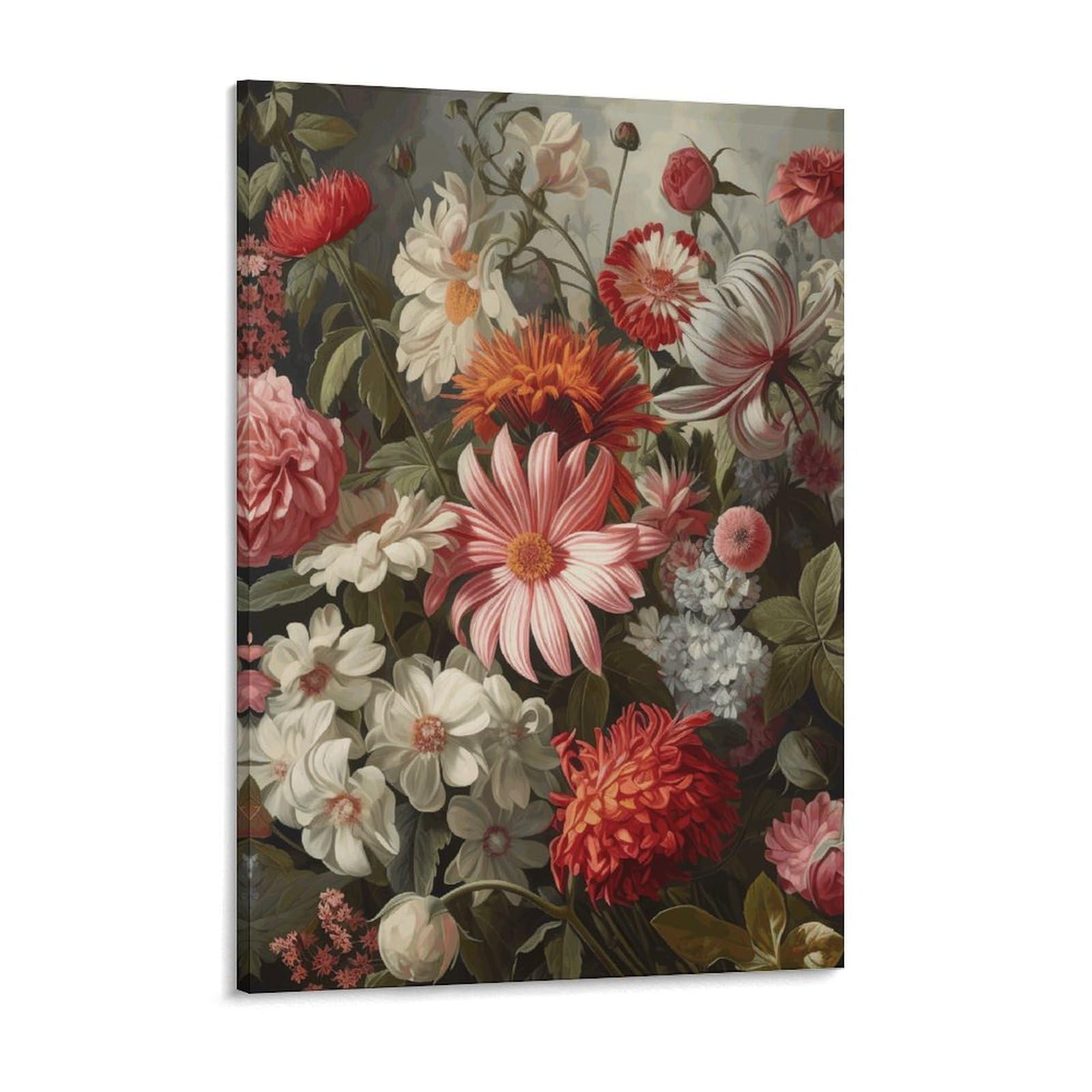 Different Flowers Canvas Wall Art for Bedroom 12x16inch Canvas Prints Artwork for Walls Modern Picture Artwork Painting for Living Room Aesthetic Wall Paintings for Bathroom Kitchen Office De