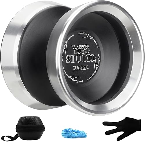 YOYOSTUDIO Yoyo Yoyos profesionales bimetálicos con doble anillo de aleación de aluminio, trucos profesionales yoyos para adultos, yoyo bimetálico