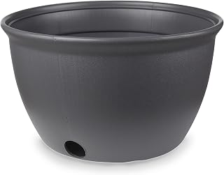 Mighty Tuff Decorative Garden Hose Storage Pot - Stylish Holder for 100ft Standard or 300ft Retractable Hose, Weatherproof