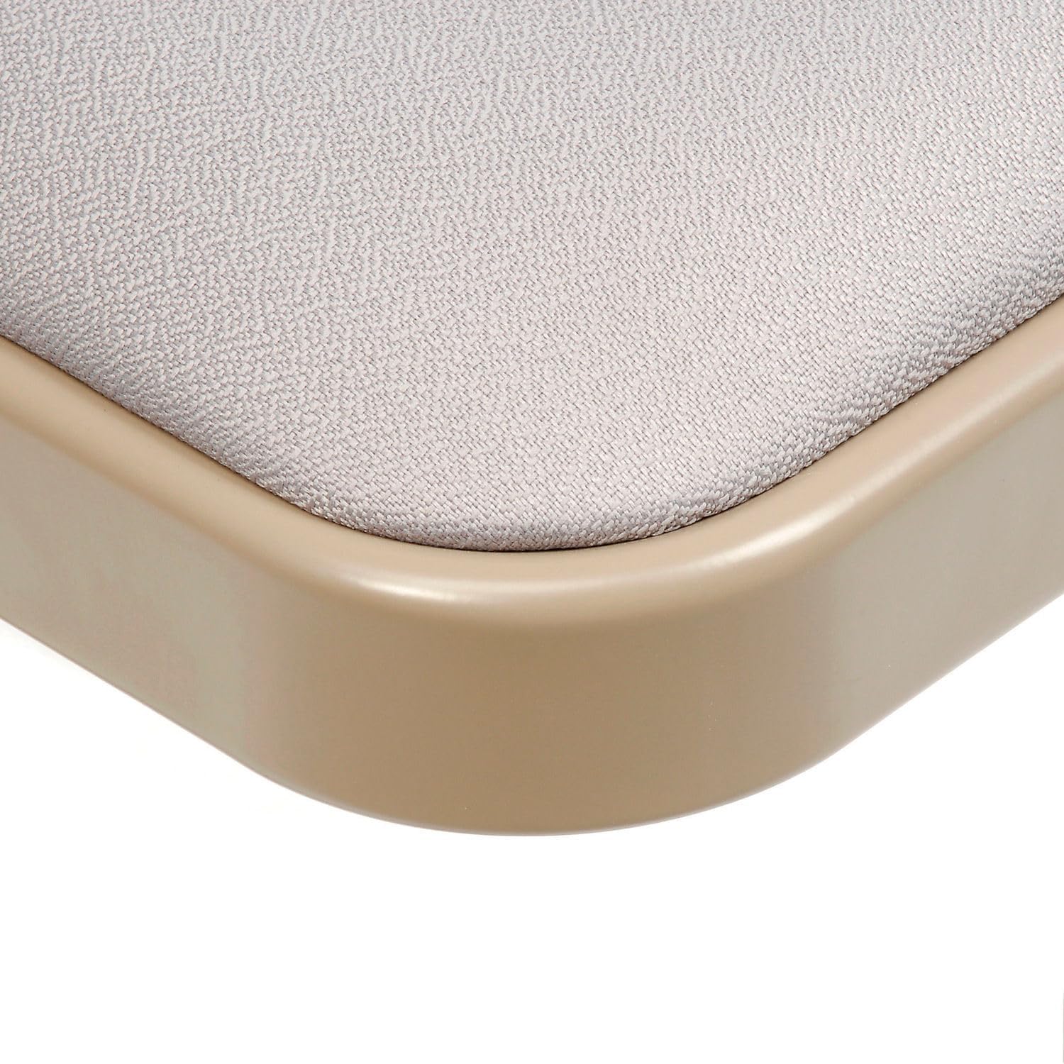 Global Industrial Folding Chair, Padded Fabric, Beige, Lot of 4