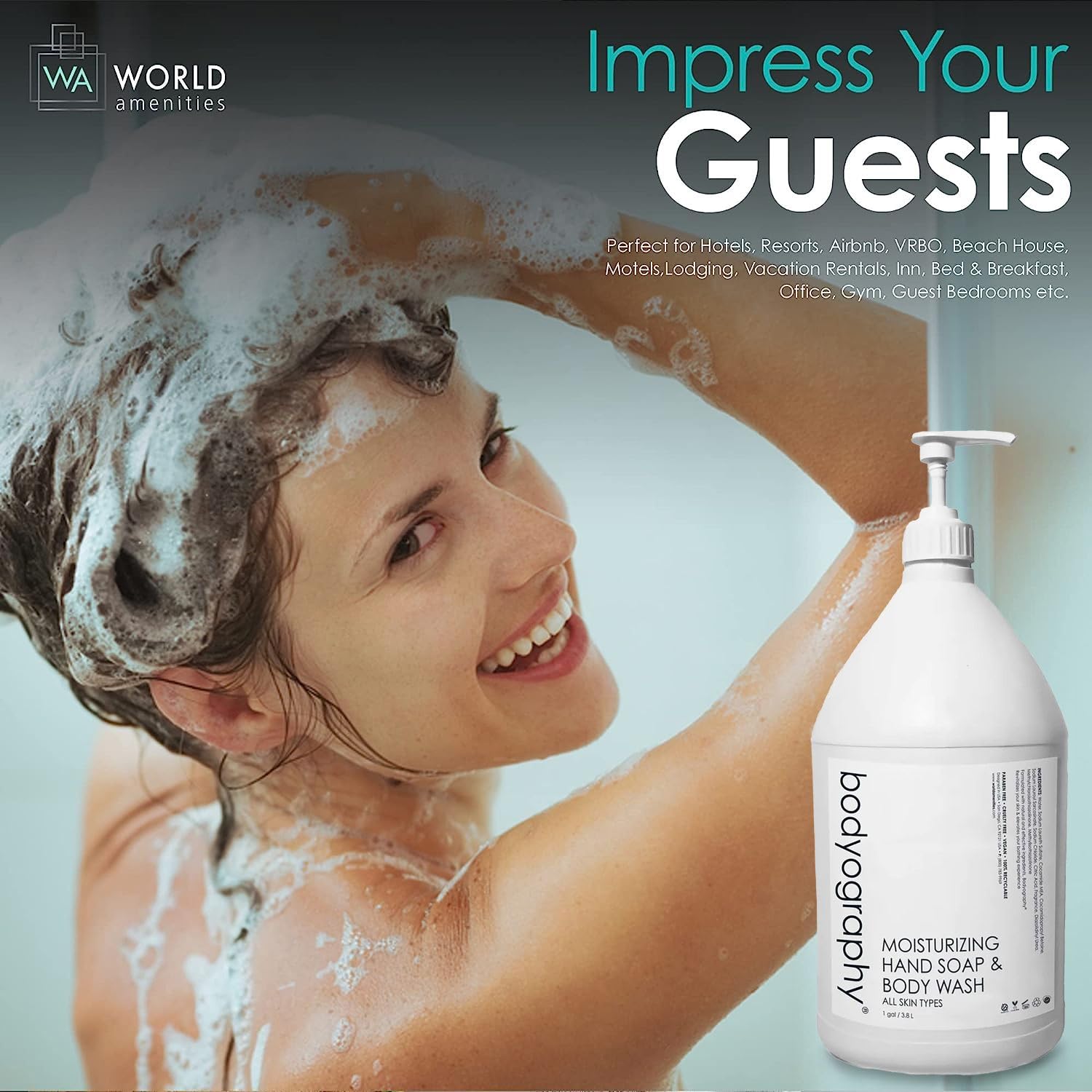 World Amenities Bodyography Hand Soap and Body Wash image 2