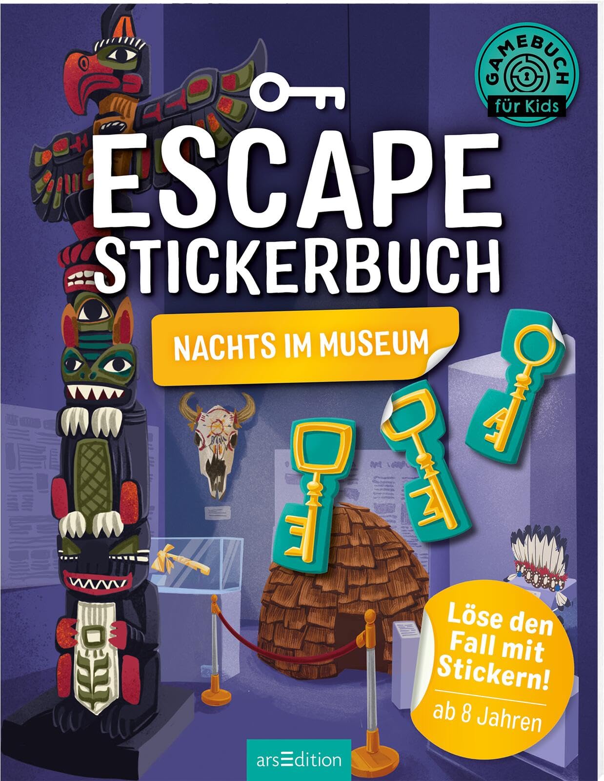 Escape-Stickerbuch – Nachts im Museum: Löse den Fall mit Stickern!