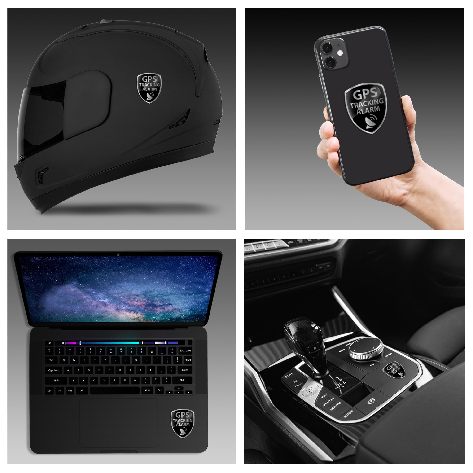 Adesivi 3D In Gel Silicone Per Auto E Moto - Design Moderno | 2 Pezzi SkinoEu KS119