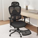 Bureau ergonomique Mesh Président, Bureau d'accueil Président 3D Appuie-tête réglable, 3D Accoudoirs avec support Lombaire réglable, Noir