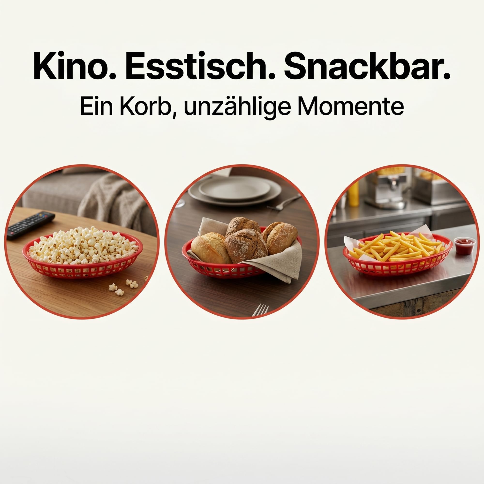 36 Stück Bunte Fast Food Körbe Kunststoff, 23 x 14,5 x 4 cm Fast Food Korb Ovale, Mehrfarbig Brotkörbe Servierkörbe aus Plastik für Pommes, Sandwiches, Burger, Brot