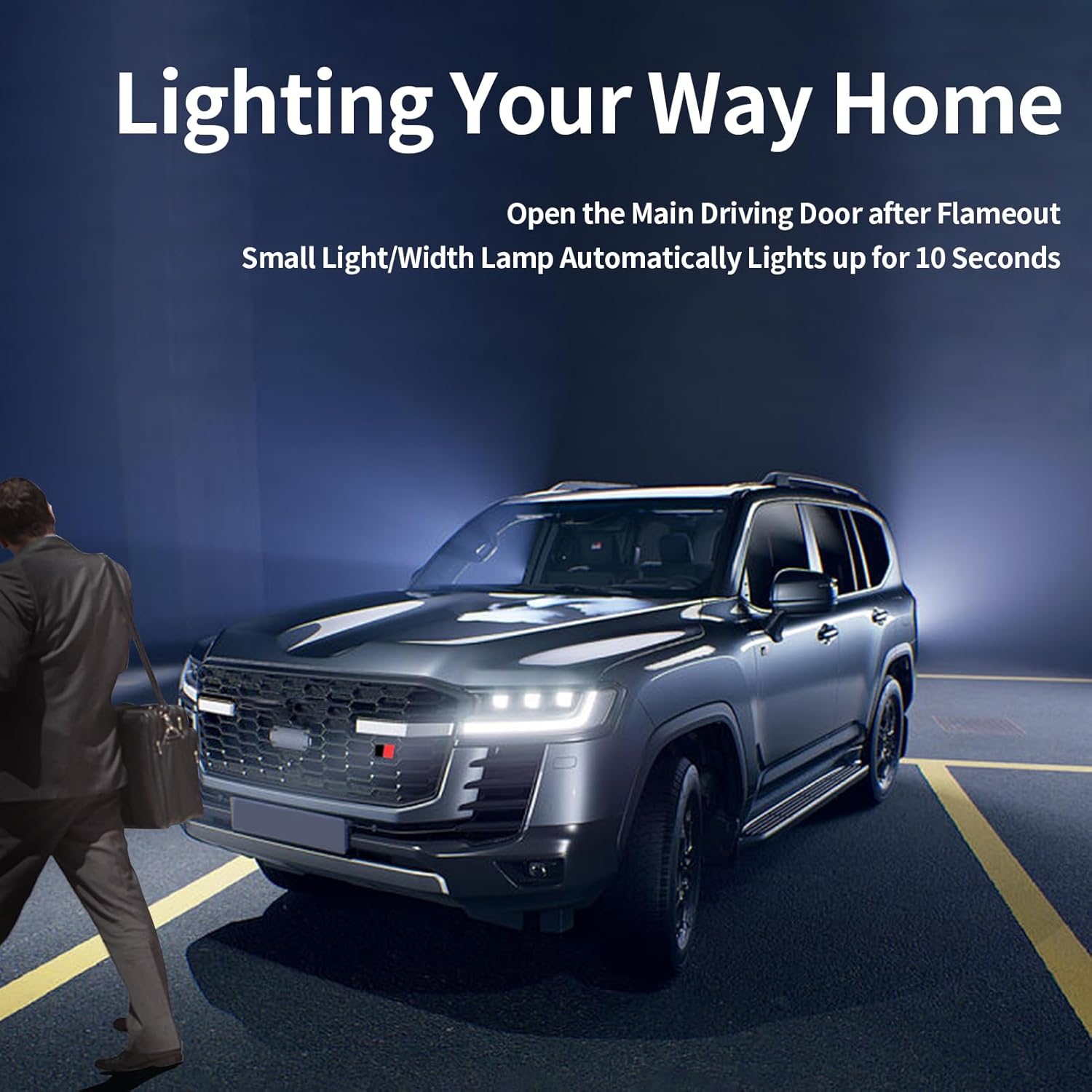 Auto Door Speed Lock Kit/Automatic Lock Door OBD Module for Toyota Land Cruiser 300 LC300 ZX VXR GX GXR GR gr-s 2021 2022 2023 Tuning Upgrade Interior Modification Accessories (Type E)