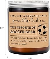 Vista 5 de Regalo de fútbol – Vela de fútbol – Regalo de jugador de fútbol – Vela de jugador de fútbol – Regalo para jugador de fútbol – Huele como lo opuesto