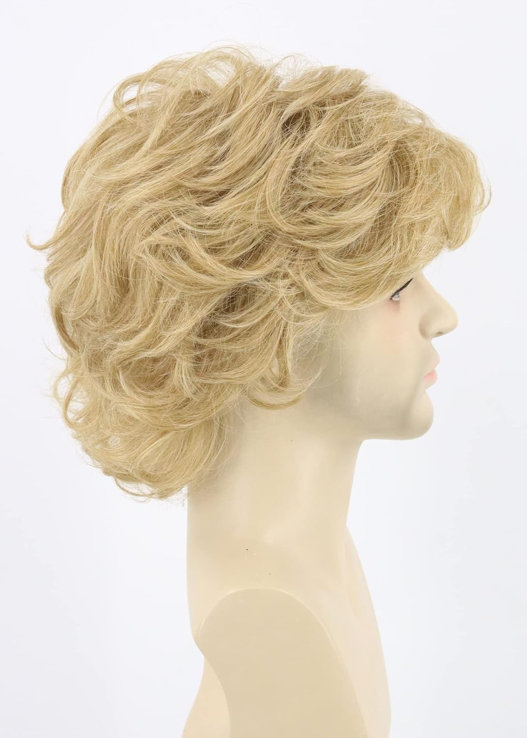 Topcosplay Blonde Wig for Men Short Wavy Shaggy Style 70s Man Wigs Cosplay Halloween Costumes Party Wig