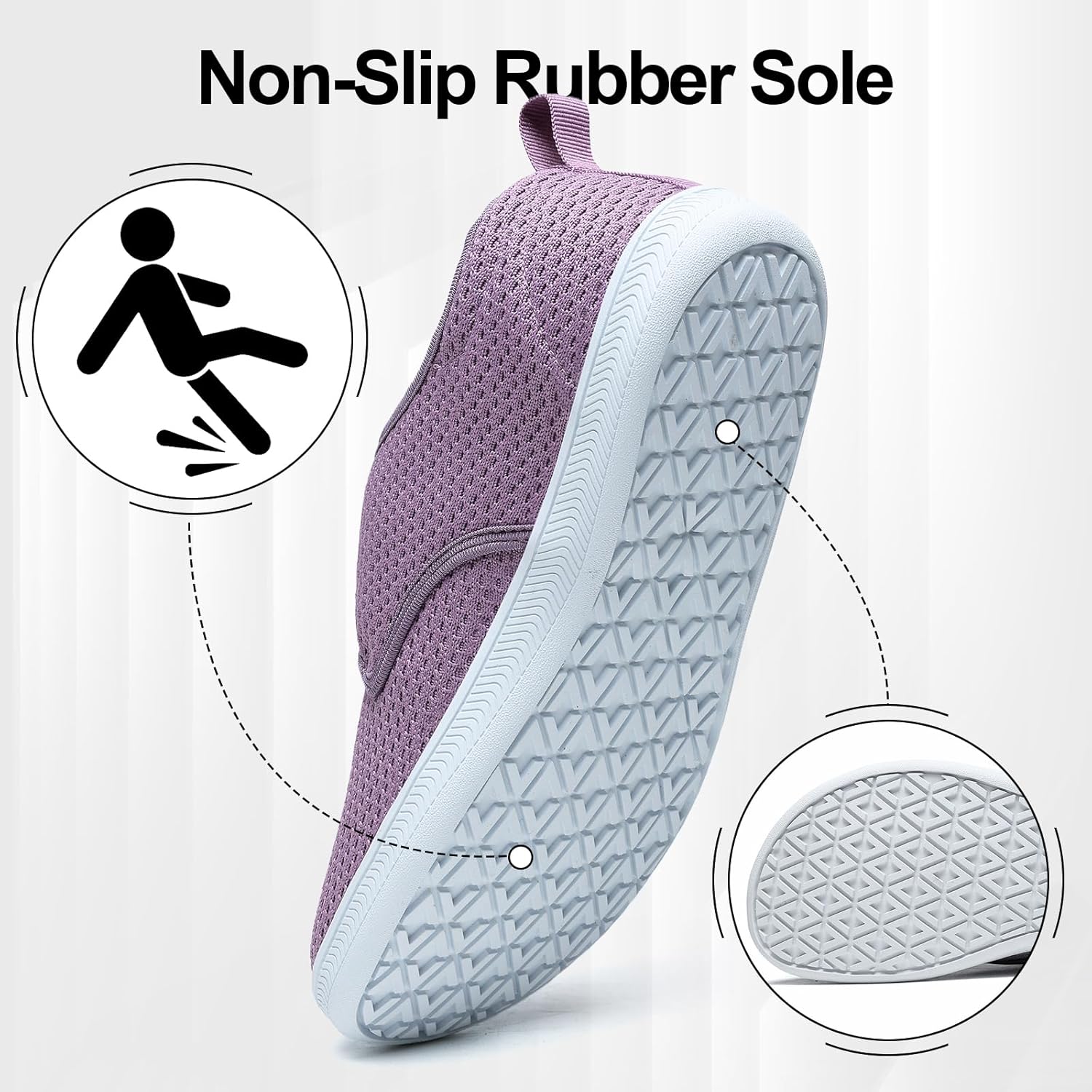 Diabetic Walking Shoes for Women Wide Toe Box Non Slip Comfortable Breathable Zero Drop Barefoot Shoe with Adjustable Strap for Neuropathy, Edema, Swollen Feet, Elderly, Pregnancy - Image 6