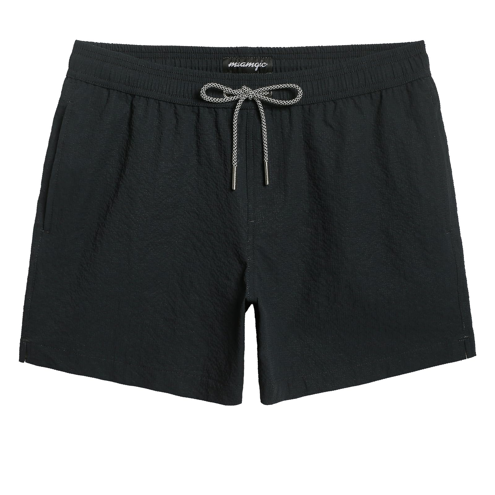 Men's Swim Trunks 5.5 inch Seersucker Beach Shorts Quick Dry Bathing Suits with Mesh Liner-image-31