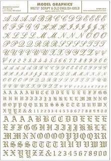 Woodland Scenics Script/Old English Letters, Gold