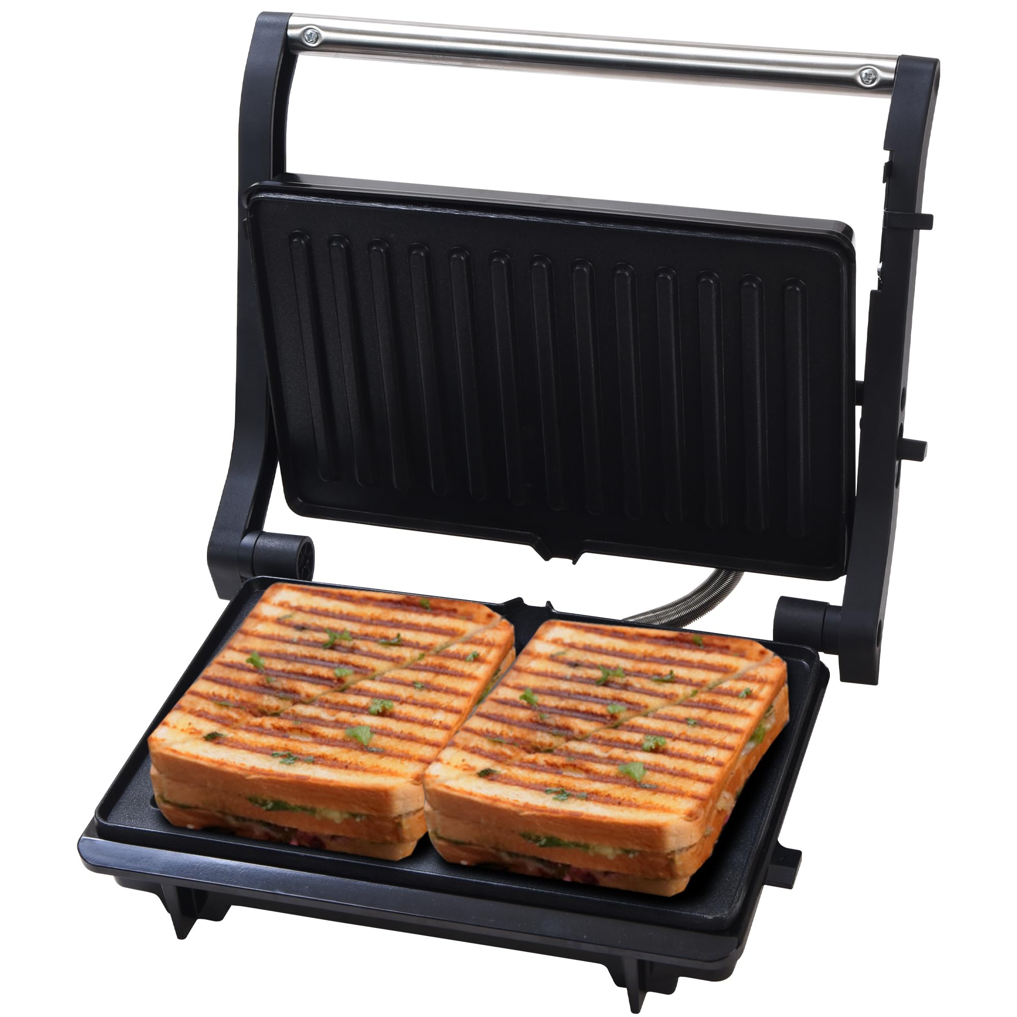 Libra 1000 Watt Sandwich Maker, Electric Toaster Griller Sandwich Maker, Grill Sandwich Maker With 180° Open Flexibility, Sandwich Toaster With Non-Stick Plates, 1 Year Warranty (Silver) (B0D339KWKV) Amazon Price History, Amazon Price Tracker