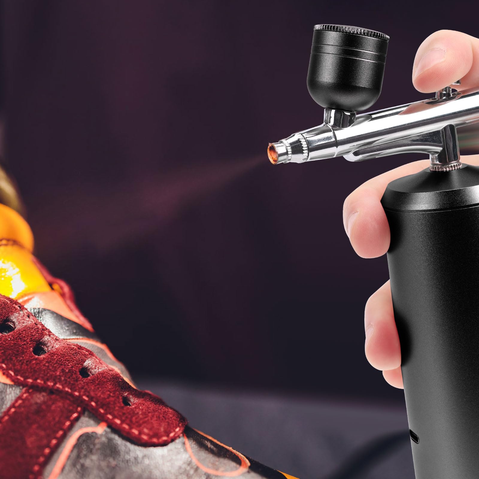 Kit aérographe multifonction double action - Kit aérographe sans fil - Pour le maquillage, l'artisanat, l'art des ongles, le modèle de tatouage de gâteau, le kit d'aérographe pour enfants