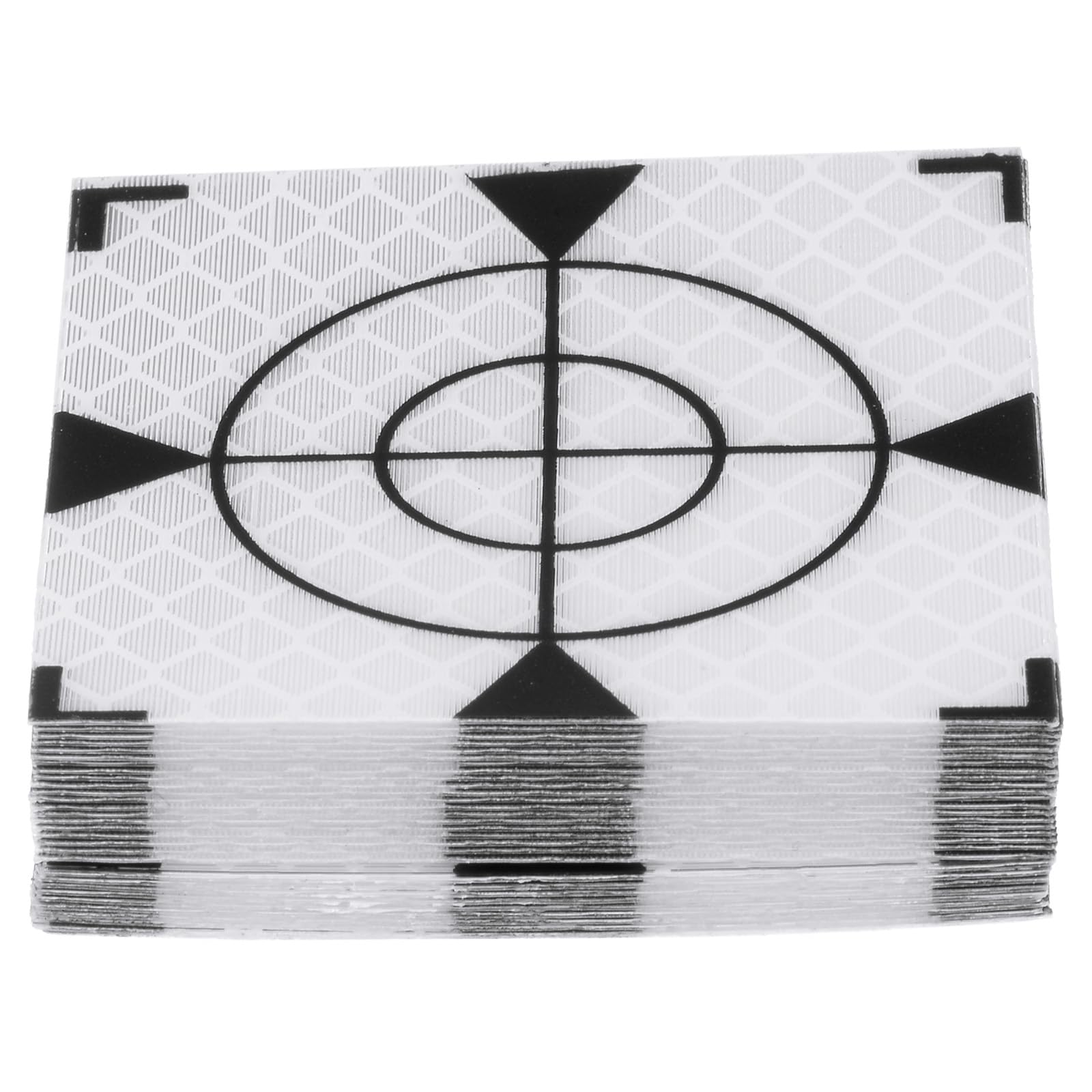 HARFINGTON 30 hojas reflectoras de encuesta de 60 x 60 mm, cinta reflectante autoadhesiva, marca de objetivo para estaciones totales, tono plateado