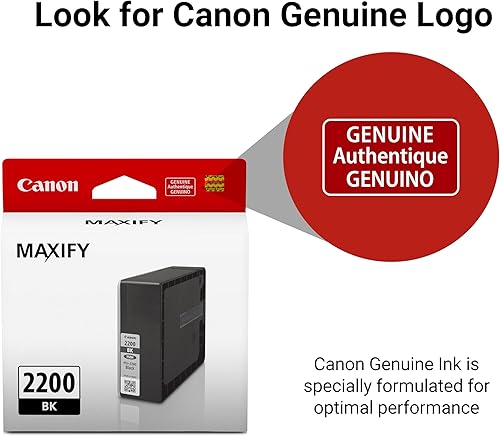 Miniatura 5 de Canon PGI-2200 Depósito de tinta negra de pigmento genuino, compatible con impresoras IB4120, MB5420, MB5120, IB4020, MB5020 y MB5320