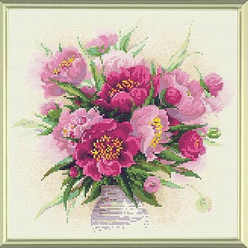 RIOLIS Peonías en un florero Pintura de diamante