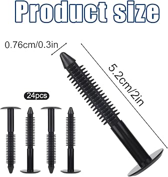 24pcs 2 Inch Vinyl Shutter Fasteners, Plastic Shutter Screws Plugs