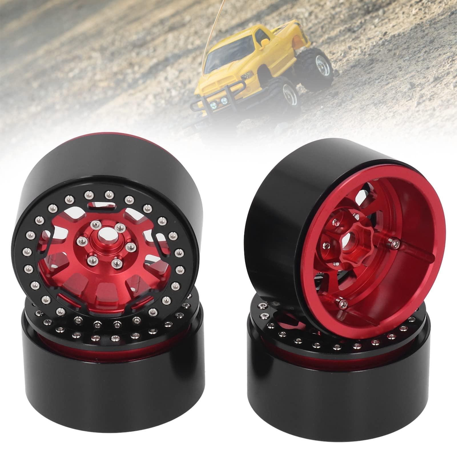 Focket Aluminiowa Piasta Hex RC, 12mm Klucz Nasadowy do SCX10 (czerwony)
