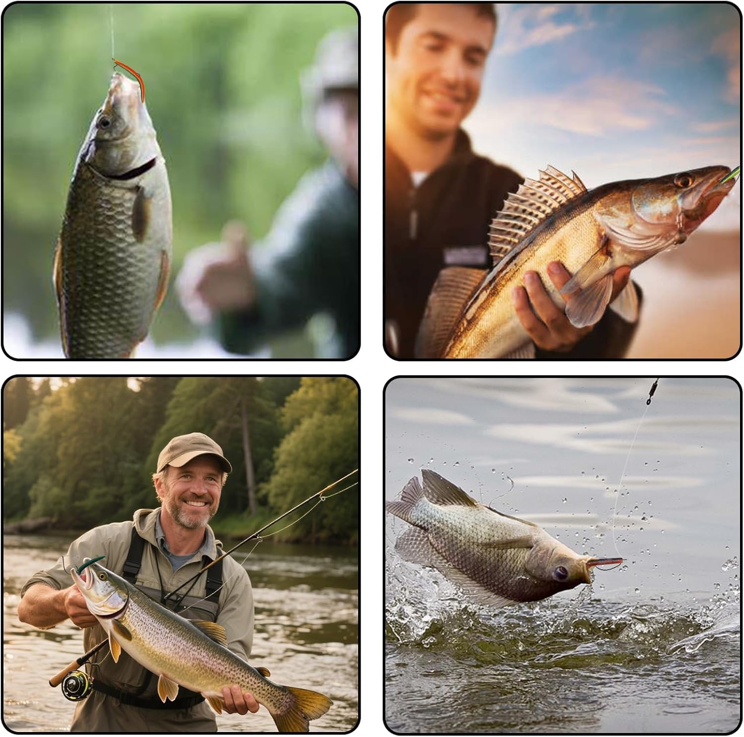 Wacky Rig Kit for Bass Fishing 143/171PCS Soft Plastic Wacky Worms (4in & 5in) Weedless Wacky Rig Hooks & Tool O-Rings, Bass Trout