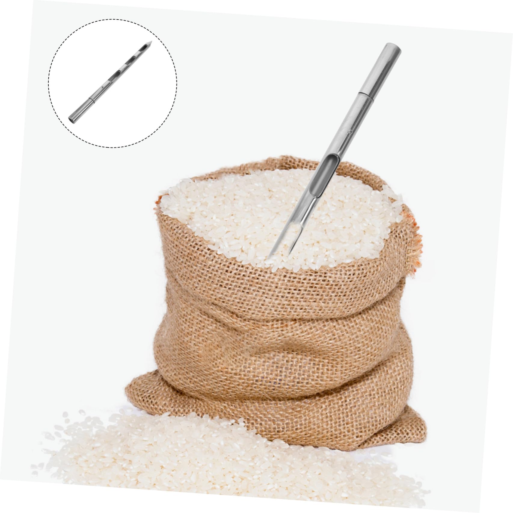 Housoutil Campionatore in Acciaio Inossidabile per Cereali e Polveri, Strumento Leggero 3 Fori, Facile da Usare, per Laboratori e Depositi di Mais