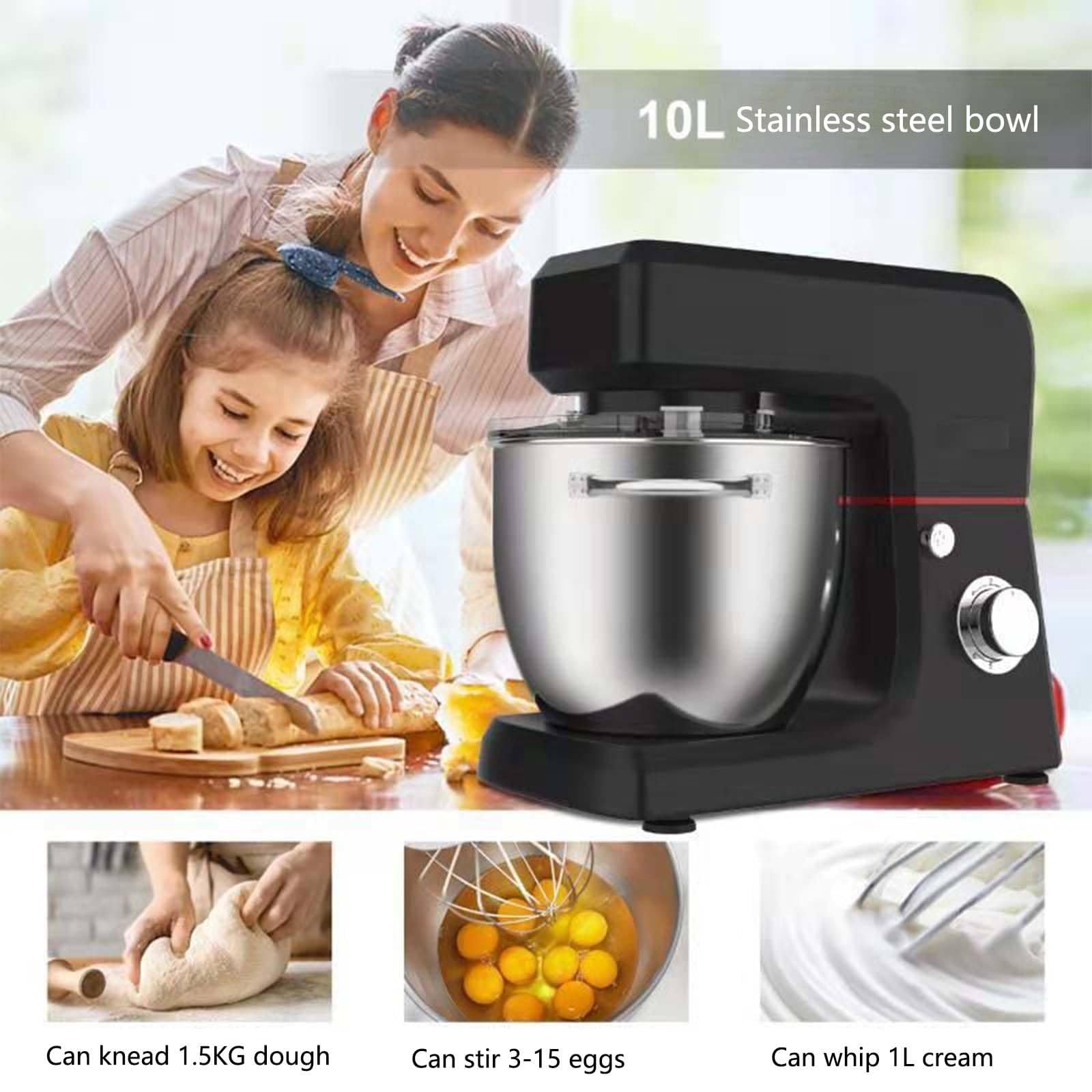 miksery do pieczenia Mieszarka do ciasta Mikser stojący 1800W z misą 10L, mikser kuchenny do wyrabiania ciasta i ubijania (Green)