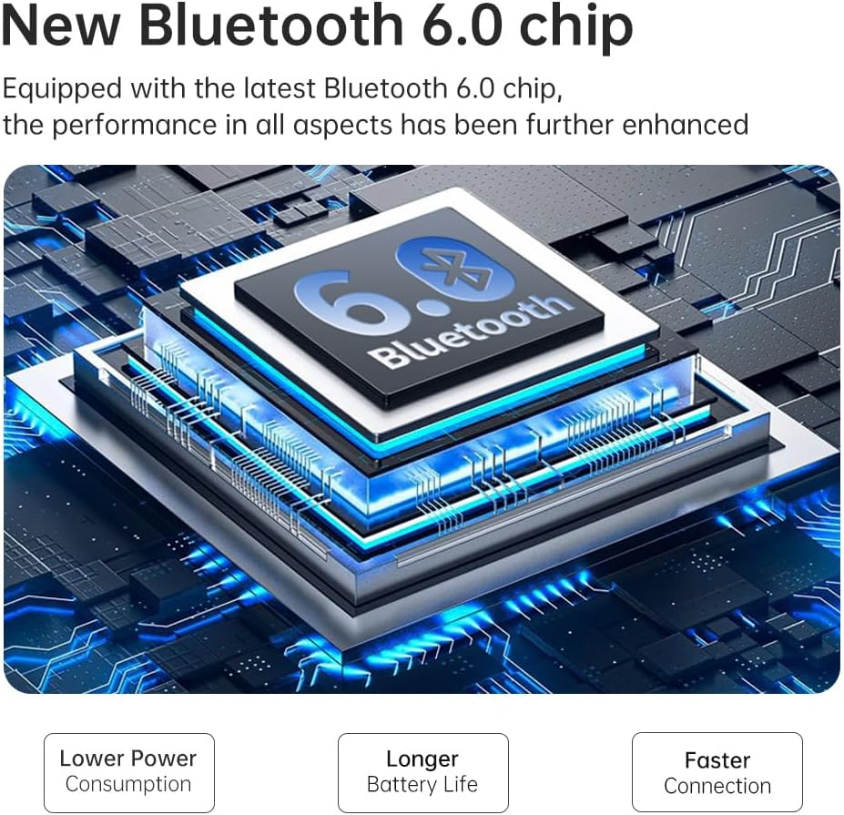 Neckband Bluetooth Headphones with Voice Return Microphone,6.0 Bluetooth 100 Hours Playtime, IPX5 Waterproof Wireless Noise Cancelling Earbuds for Sports (Y13) - Image 7