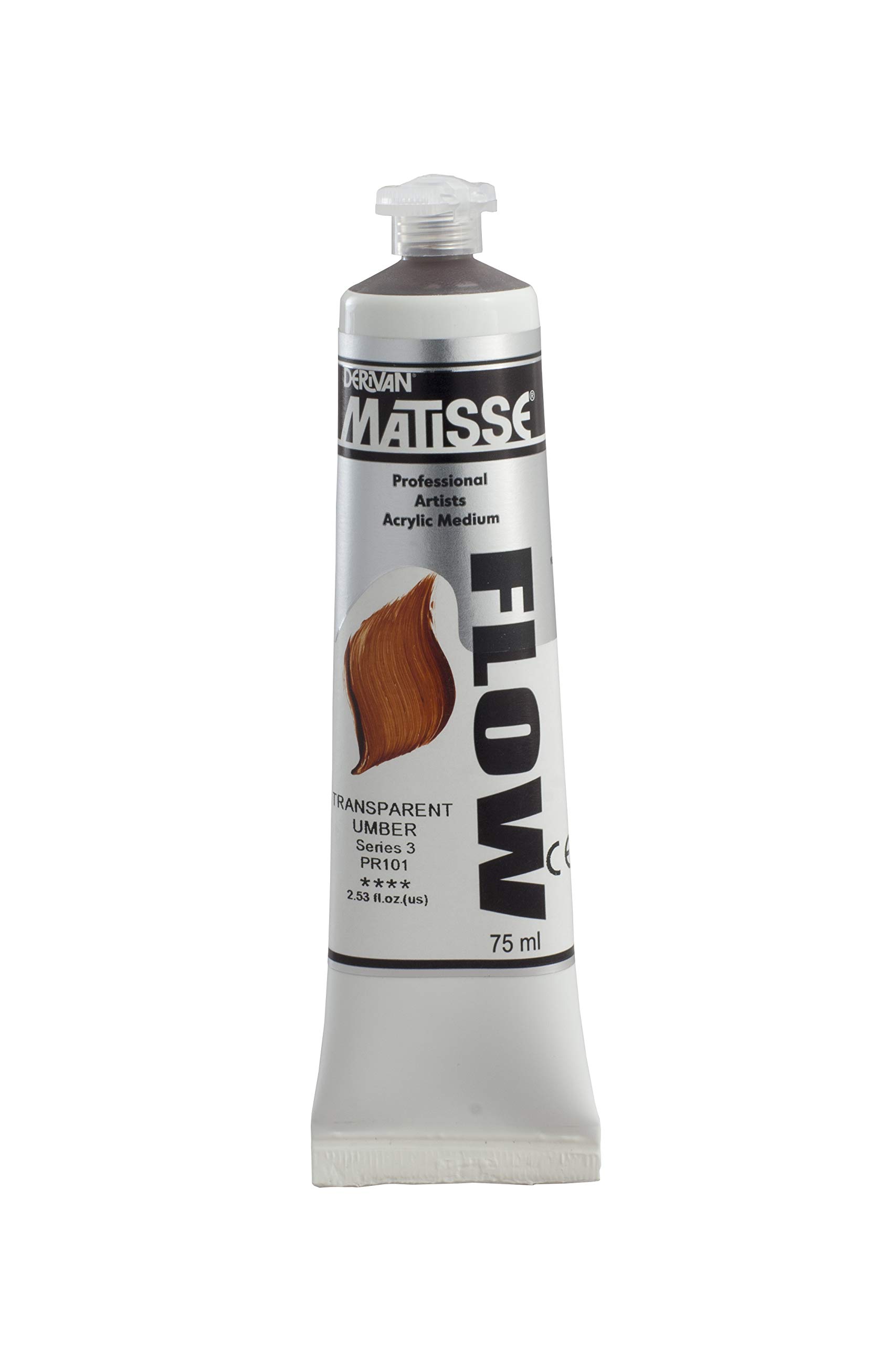 Matisse Flow Acrylic 75 ml Tube - Transparent Umber