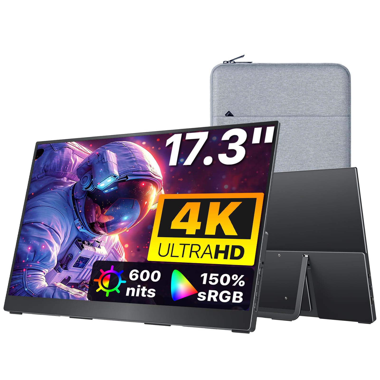 Amazon.com: cocopar Portable Monitor 17.3 Inch 4K UHD 60Hz 150