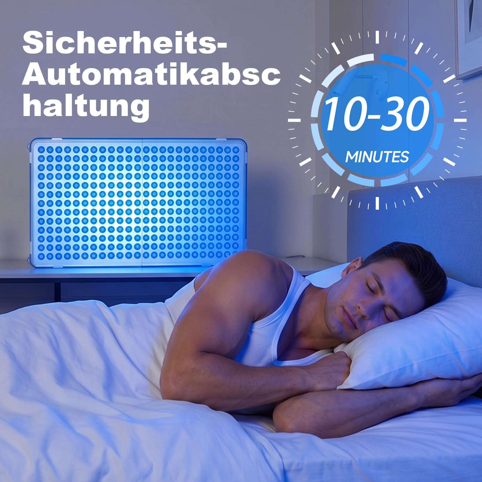 Bräunungsgeräte 48W Bräunungslampe für Zuhause, Tragbare Solarium mit 338 LEDs, Faltbares Gesichtsbräuner Solarium mit Augenschutz, Sonnenlampe Bräunungslampe für Gesicht und Körper