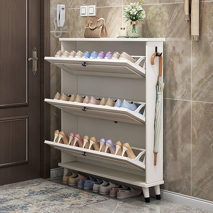 シューズボックス 大容量 スリム ホワイト Amazon｜シューズラック スリム 下駄箱 シューズボックス 玄関