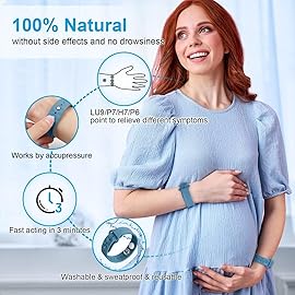 MEIYYJ Morning Sickness Relief Wristbands Motion Sickness Bands for Adults Sea Sickness Wristbands for Cruise Travel Nausea Relief of Headaches, Insomnia, Anxiety and Queasinesss-Blue