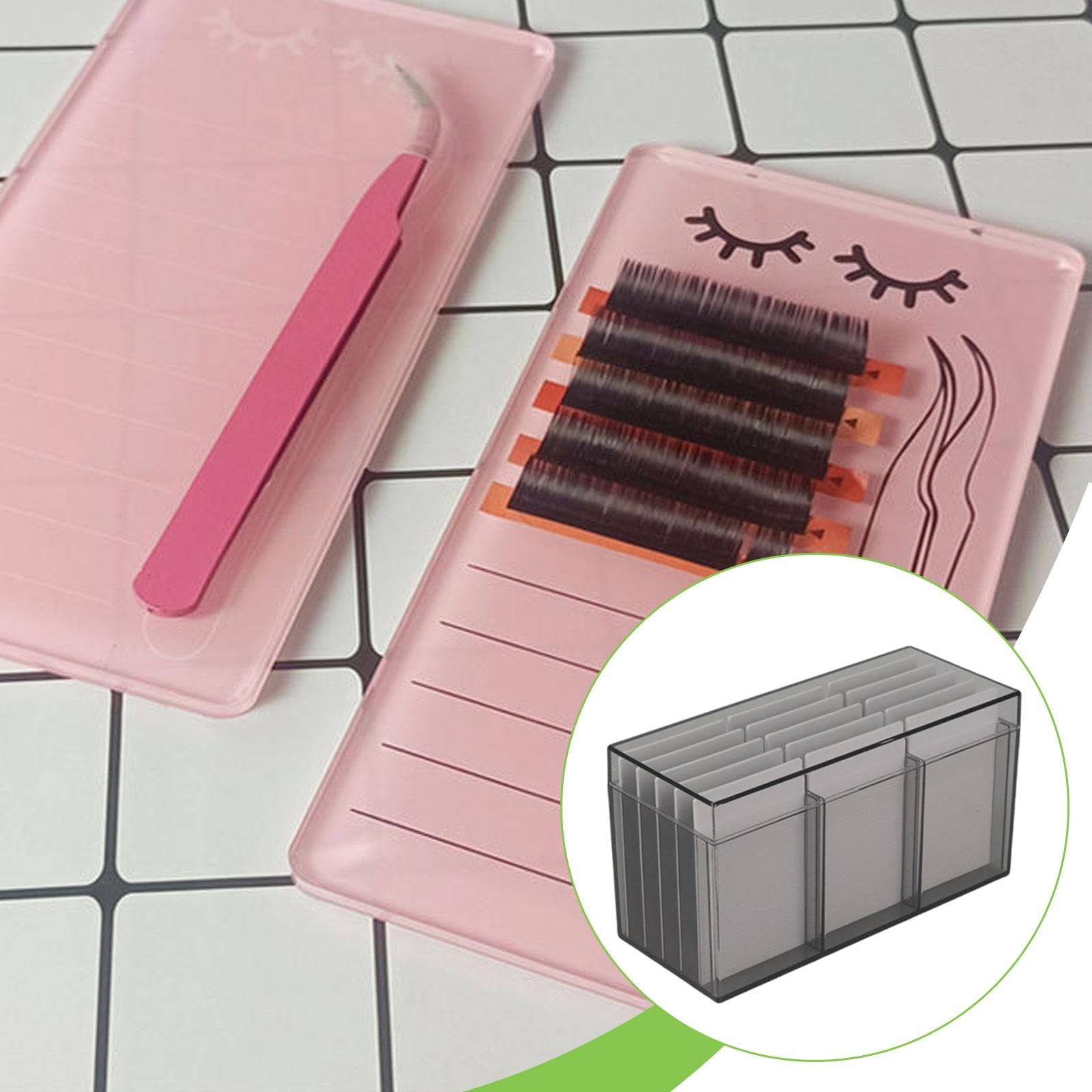Boîte de Rangement pour Cils Contenant à Maquillage Porte-palette Étui à Faux Cils Organisateur de Plateau à 15 Niveaux Anti-poussière Adapté pour, Noir