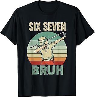 Retro 67 Meme 6 7 Six Seven Bruh Golf Golfer Vintage Golfing T-Shirt