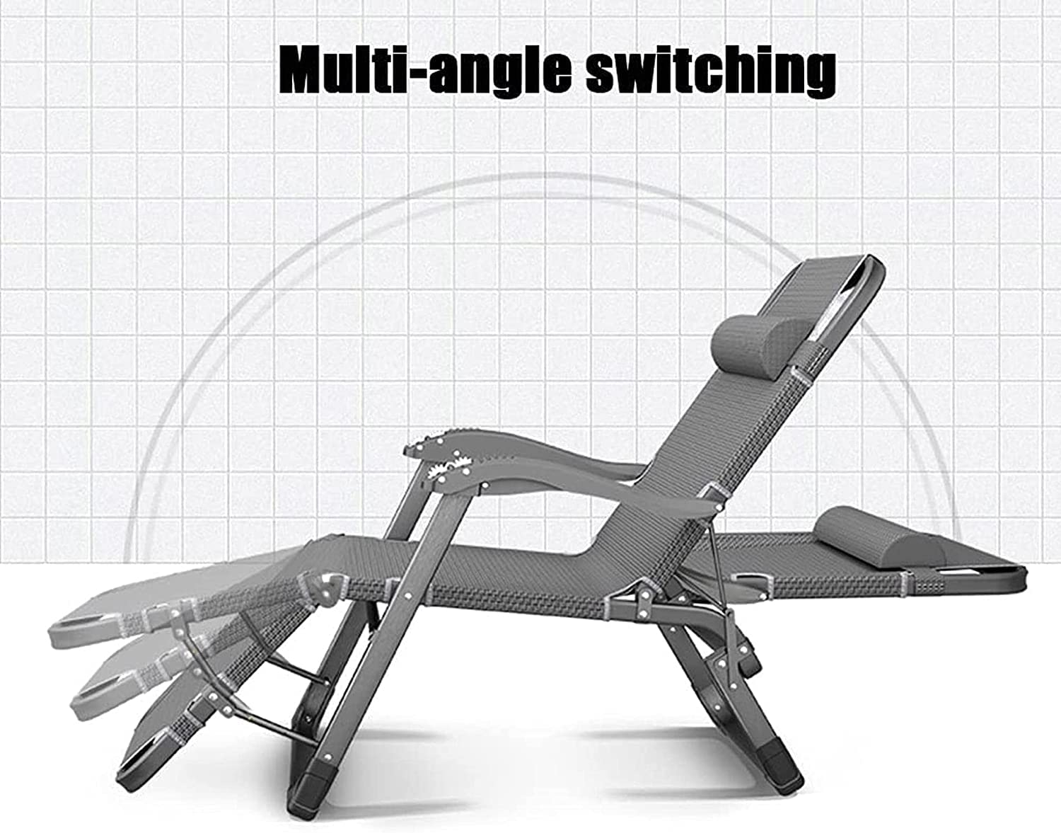 Sillón de Gravedad Cero, sillones para Exteriores, sillas con Asientos Acolchados, sillas Plegables, Juego de sillones reclinables de Gravedad Cero, sillas relajantes con Respaldo Ajustable, para