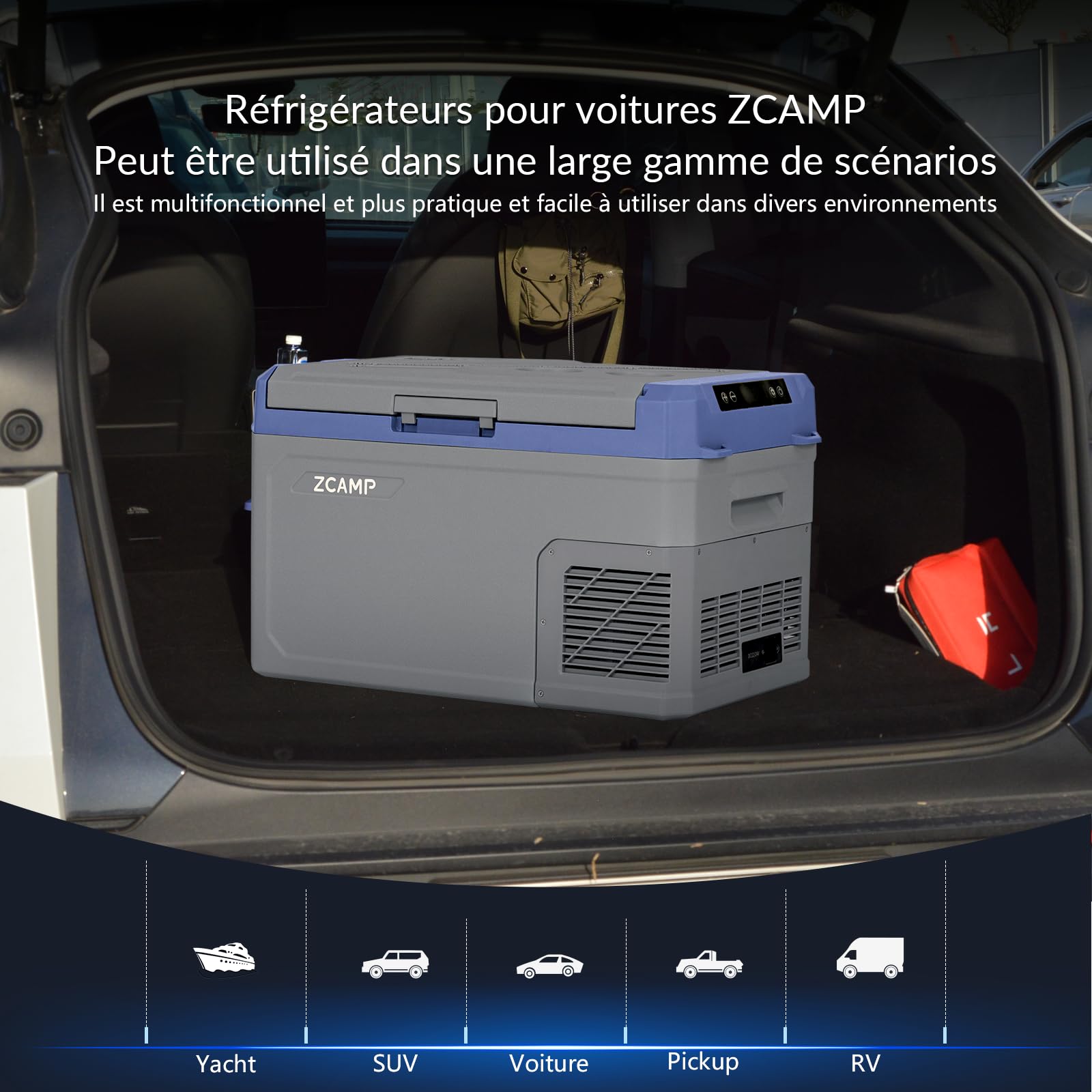 GE30 28.7L Réfrigérateur de Voiture Portable congélateur et réfrigérateur, Glaciere Électrique à Compression pour Maison, dortoir, Camping, -20℃ BIS 20℃