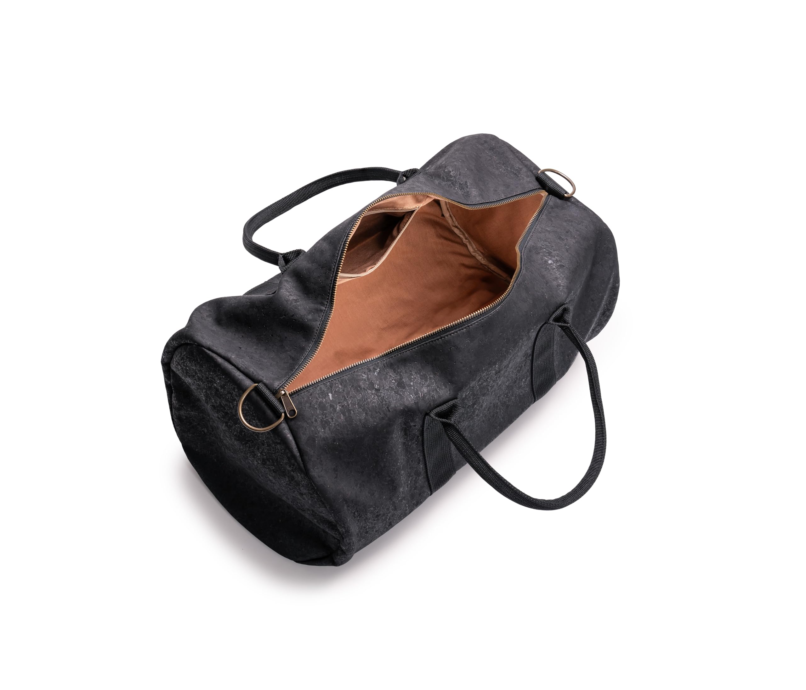 BELEAF Carry Cork – pojemna torba podróżna z korka – wegańska, Cork Black, Minimalny