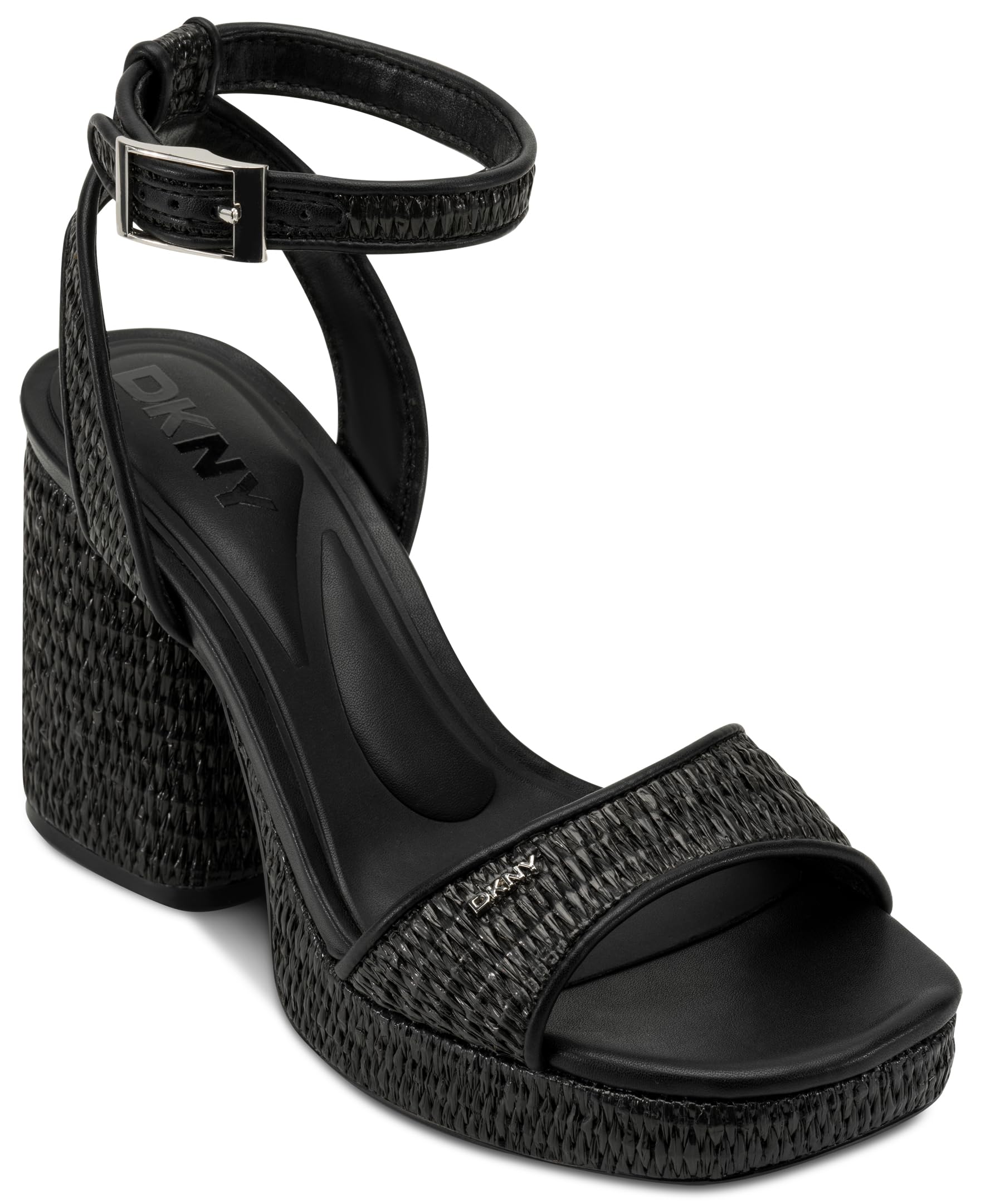

                                                    DKNY Women's Scotia Ankle Strap Block Heel, Black,