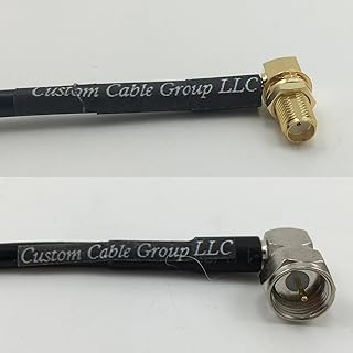 6 inch RG188 SMA FEMALE ANGLE to F MALE ANGLE Pigtail Jumper RF coaxial cable 50ohm Quick USA Shipping