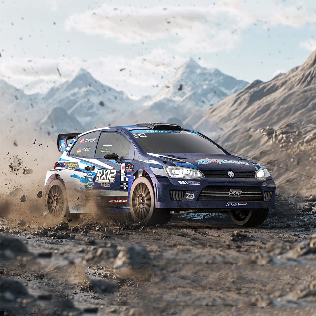 ZD Racing RX12 1/12 4WD Brushless Rally Car, prestazioni ad alta velocità su qualsiasi terreno, perfetto per gare con gli amici