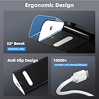 Vista 7 de Powered USB Hub 10Gbps, 10 Port USB 3.2 Gen 2 Hub with 7 USB 3.2 Data Ports, 3 Fast Charging Ports, 36W Power Adapter, Type A and Type C Cable