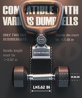Vista 2 de Flexible Dumbbell Converter - 260 LBS Weight Capacity Adjustable Alloy Steel Bar丨Convert Dumbbells to Barbell, Enhanced Compatibility for Wide Range