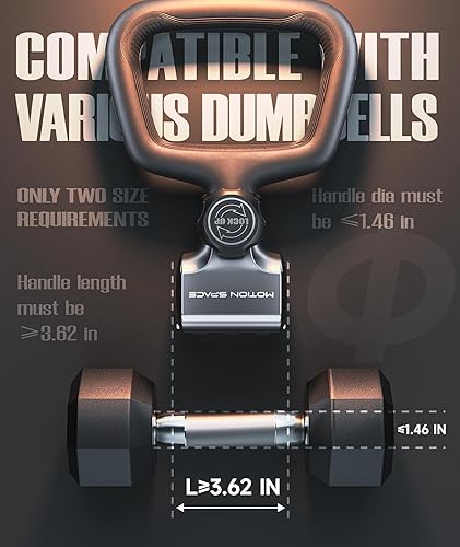 Miniatura 2 de Flexible Dumbbell Converter - 260 LBS Weight Capacity Adjustable Alloy Steel BarConvert Dumbbells to Barbell, Enhanced Compatibility for Wide Range