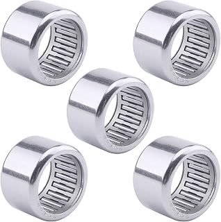 5Pcs SCE98 Needle Roller Bearings, 9/16-inch Bore 3/4-inch OD 1/2-inch Width Bearing Steel P0 Stamped Outer Ring Needle Bearings TN Engineering Plastics Cage Bearings
