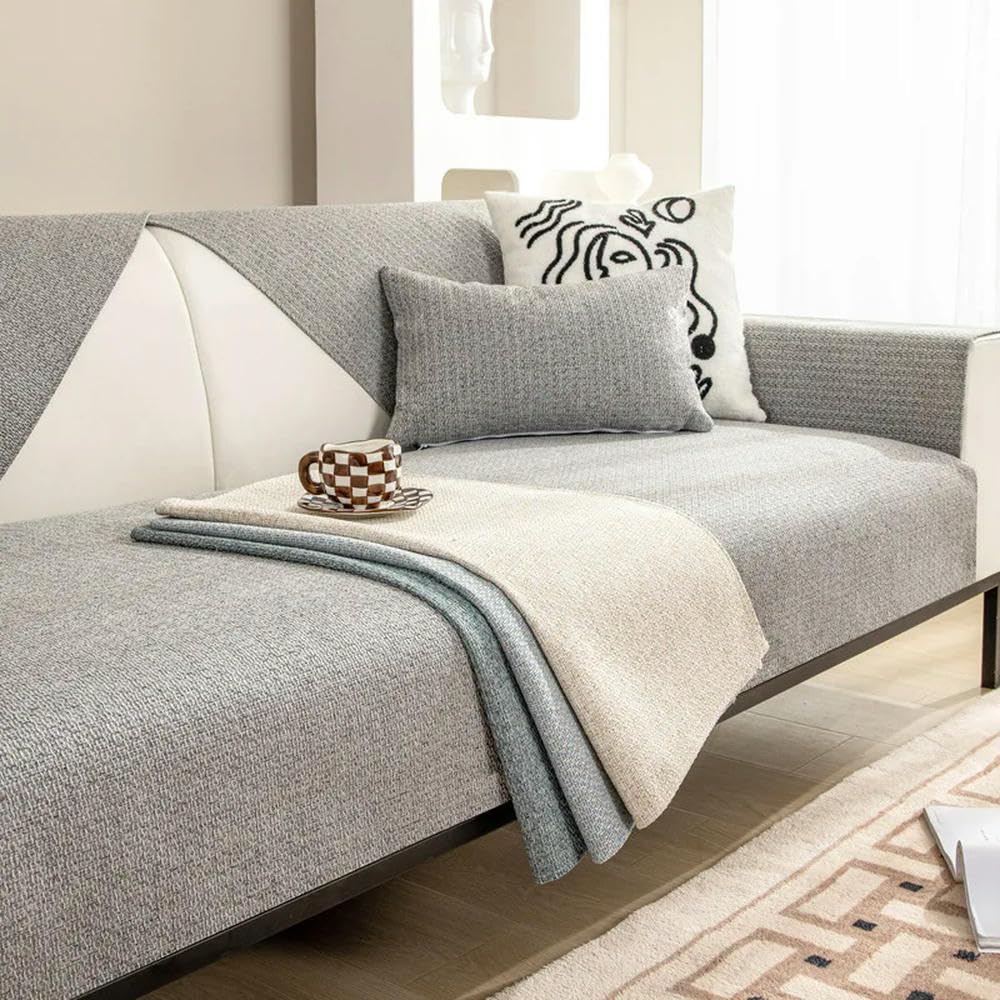 Housse de canapé en lin tapis de protection coton toutes saisons