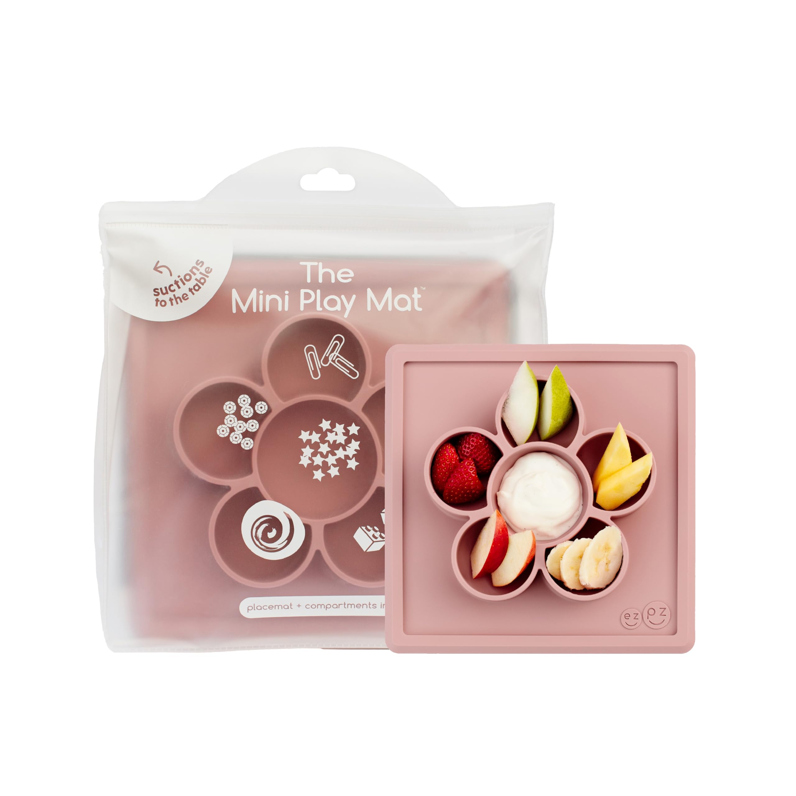 Amazon.com: ezpz Mini Play Mat for Baby + Toddler (Blush) - 6