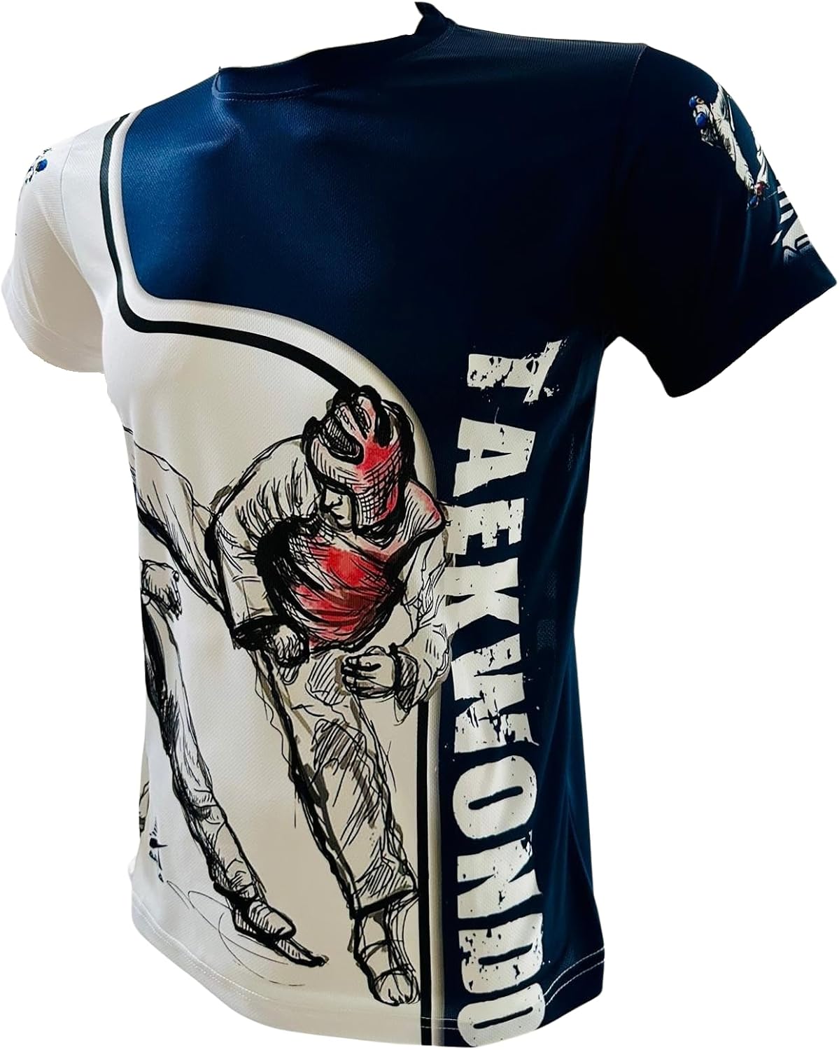 Taekwondo T-Shirt – Quick-Dry Martial Arts Tee for Kickboxing, MMA, Karate – Digital Print, Standard Fit Training Shirt