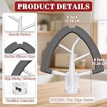 Flex Edge Beater for Kitchenaid Attachments,Flat Beater with Both-Sides Flexible Silicone Edges Bowl Scraper for Kitchenaid 4.5-5 Quart Tilt-Head Stand Mixer,Replace K45B KFE5T Kitchen Aid Attachments