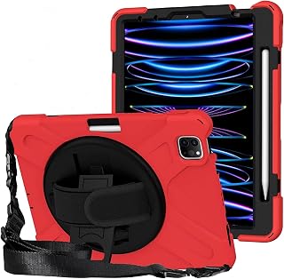 ProElite Rugged 3 Layer Armor case Cover for iPad Pro 11 inch 2022/2021 4th/3rd Gen with Pencil Holder, Shoulder Strap and Price In India