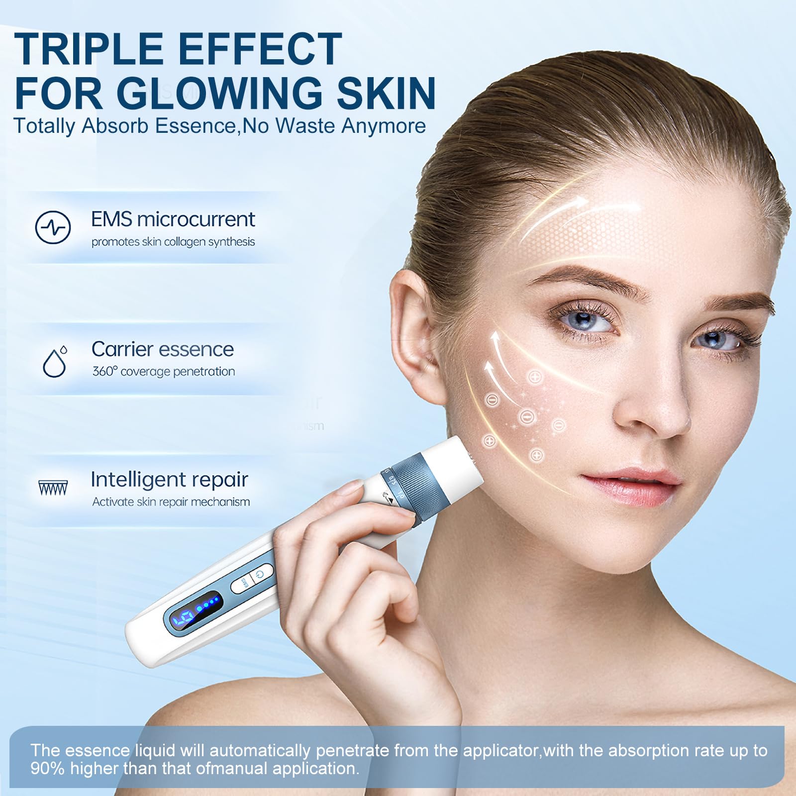Penna Microneedling Hydra.pen H5,Dermapen Professionale con EMS,Display Digitale a LED, Base con Sensore Intelligente,8 Cartucce (12/36/HR Pins),Dermapen Microneedling per la Cura Della Pelle