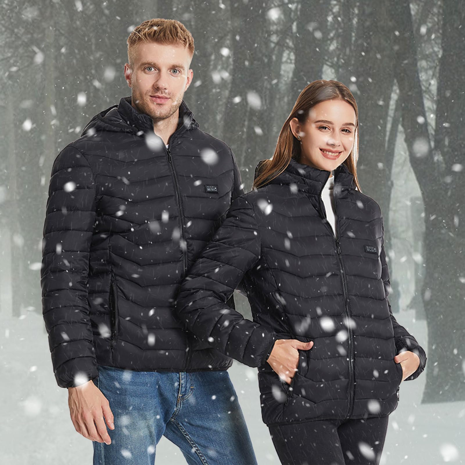 Generisch Manta térmica eléctrica para invierno USB | Chaquetas cálidas de carga | 3 velocidades USB calentadas chaquetas de esquí para hombre para escalada, senderismo, camping